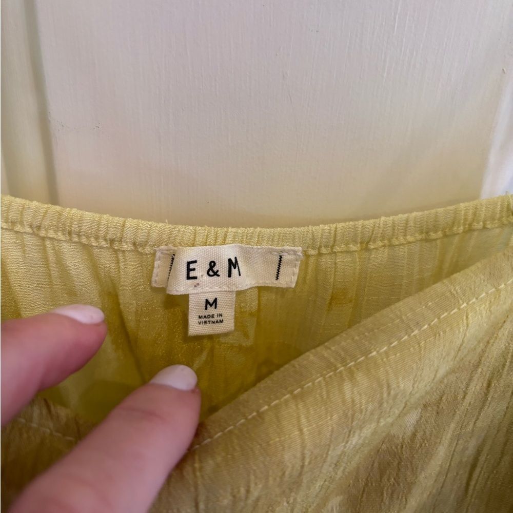 Anthropologie E&M Yellow Mini Dress - Picture 5 of 5